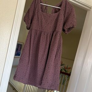 Madewell Textured Plum Mini Dress